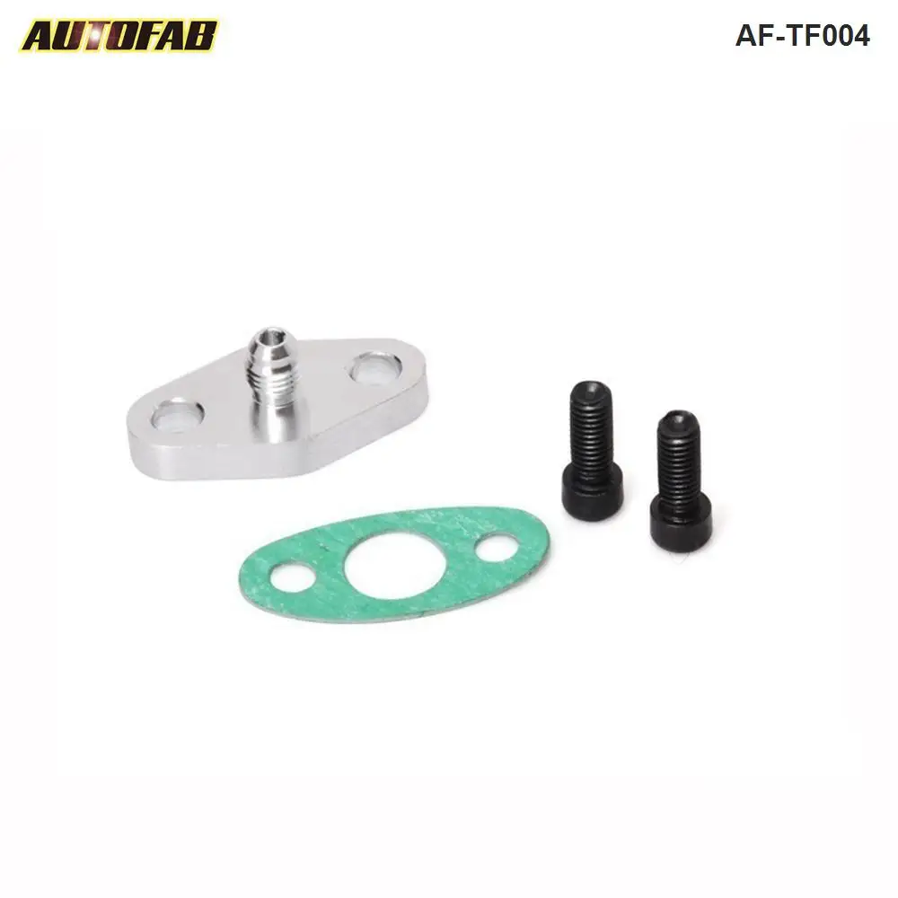 Turbo подачи масла клапан фланец w/прокладка адаптер 4AN фитинг T3 T4 T35 T04 AF TF004|oil feed|turbo
