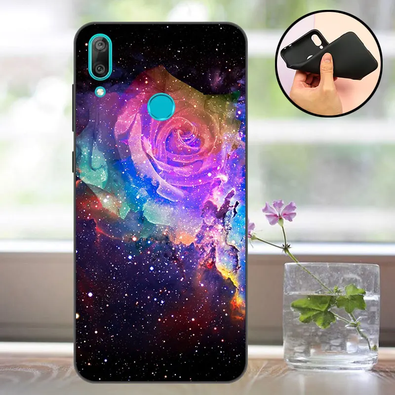 Чехол для Huawei Y6 2019 силиконовый чехол y6 Prime мягкий телефона MRD LX1 LX1F матовый
