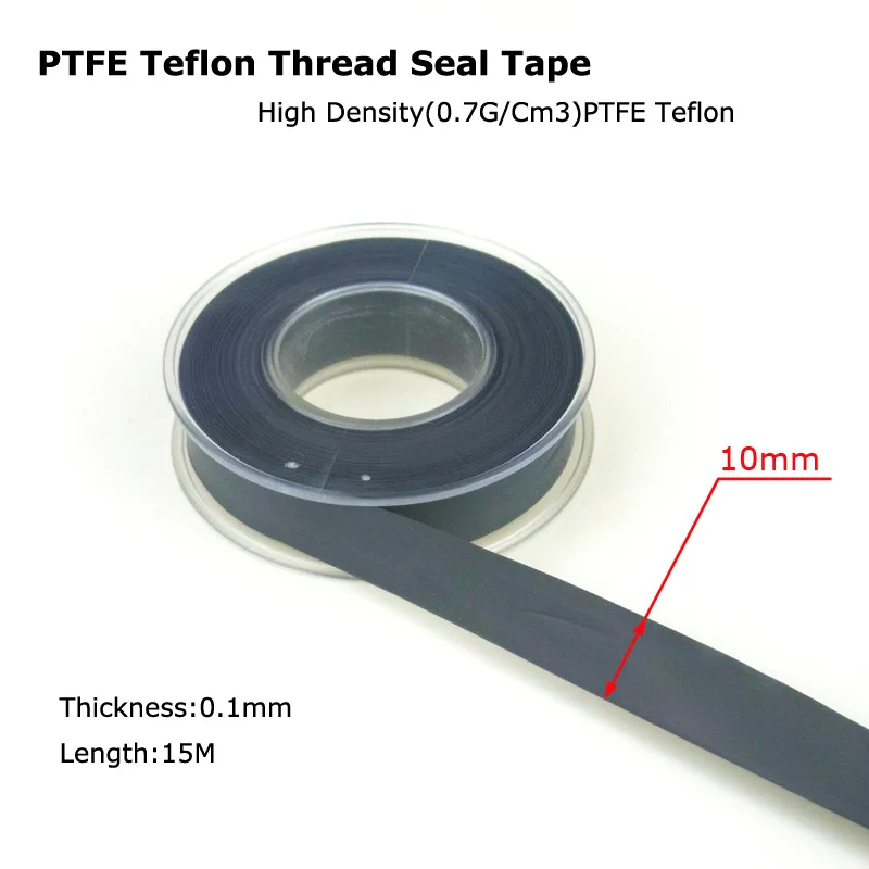 Новая воздушная Труба PTFE тефлон резьба уплотнение водопроводная лента Высокая плотность лучшее качество 1 рулон 15 М-черный