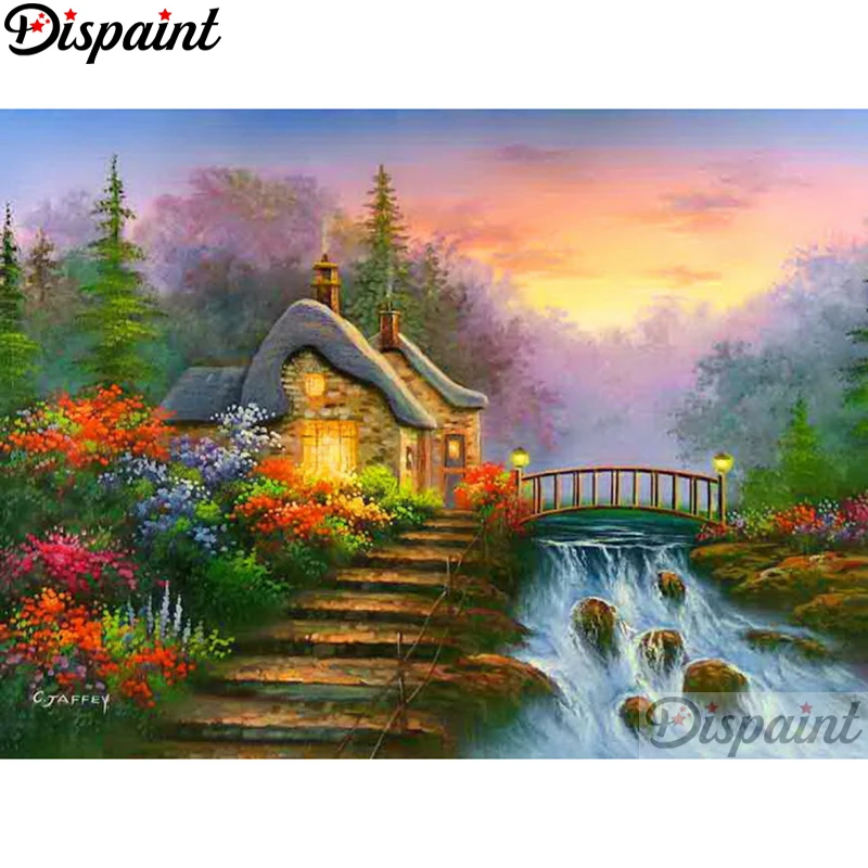 Необычная полная квадратная/круглая дрель 5D DIY Алмазная картина &quotDream hut landscape&quot