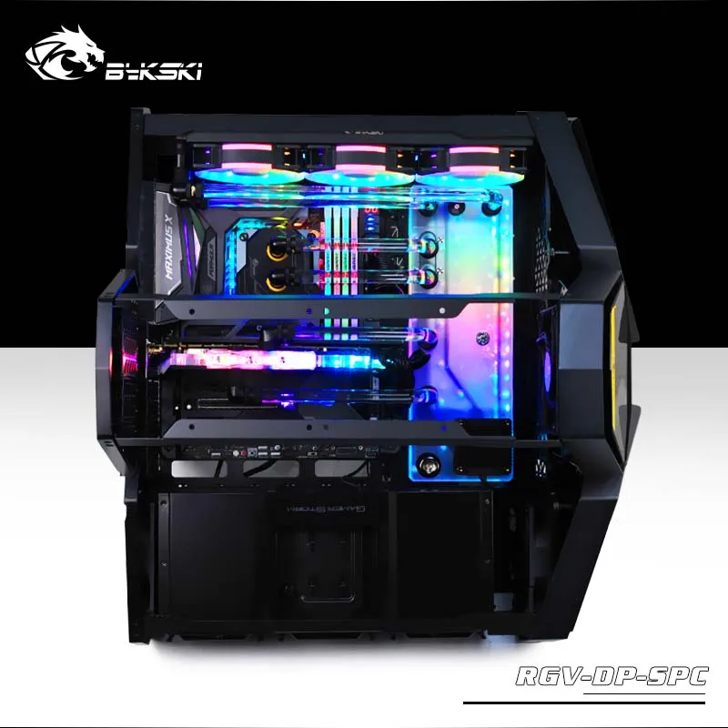 Bykski водный охладитель пластина для DeepCool Quadstellar чехол, RBW(5 V)/RGB(12 V), подходит для водяного охлаждения здания