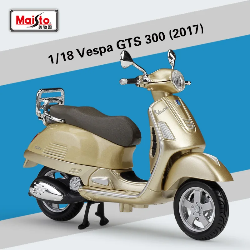 

Модель мотоцикла Maisto 1:18 Скутеры Vespa из литая металла, модель спортивного городского мотоцикла для коллекционного подарка