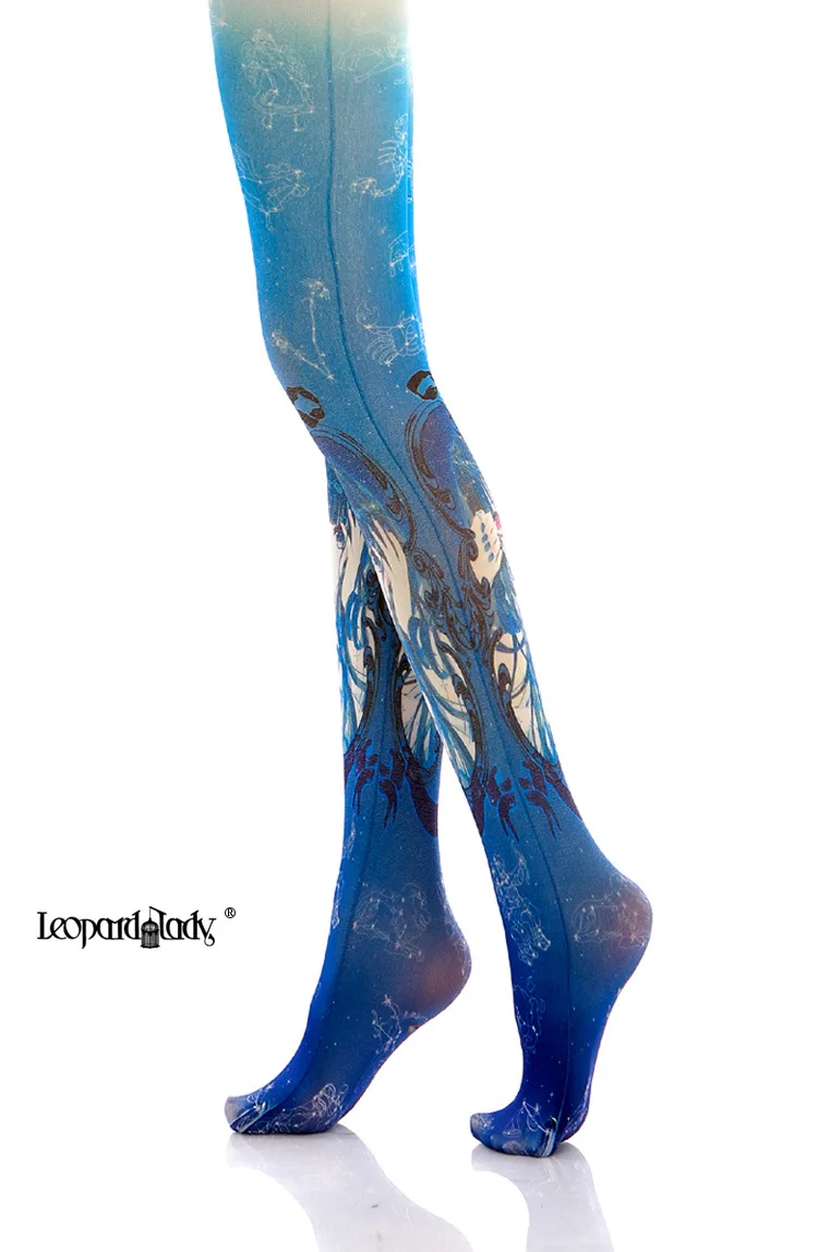 

Japanese Lolita 140D Velvet Stockings Constellation Beauty Girl Printed Pantyhose