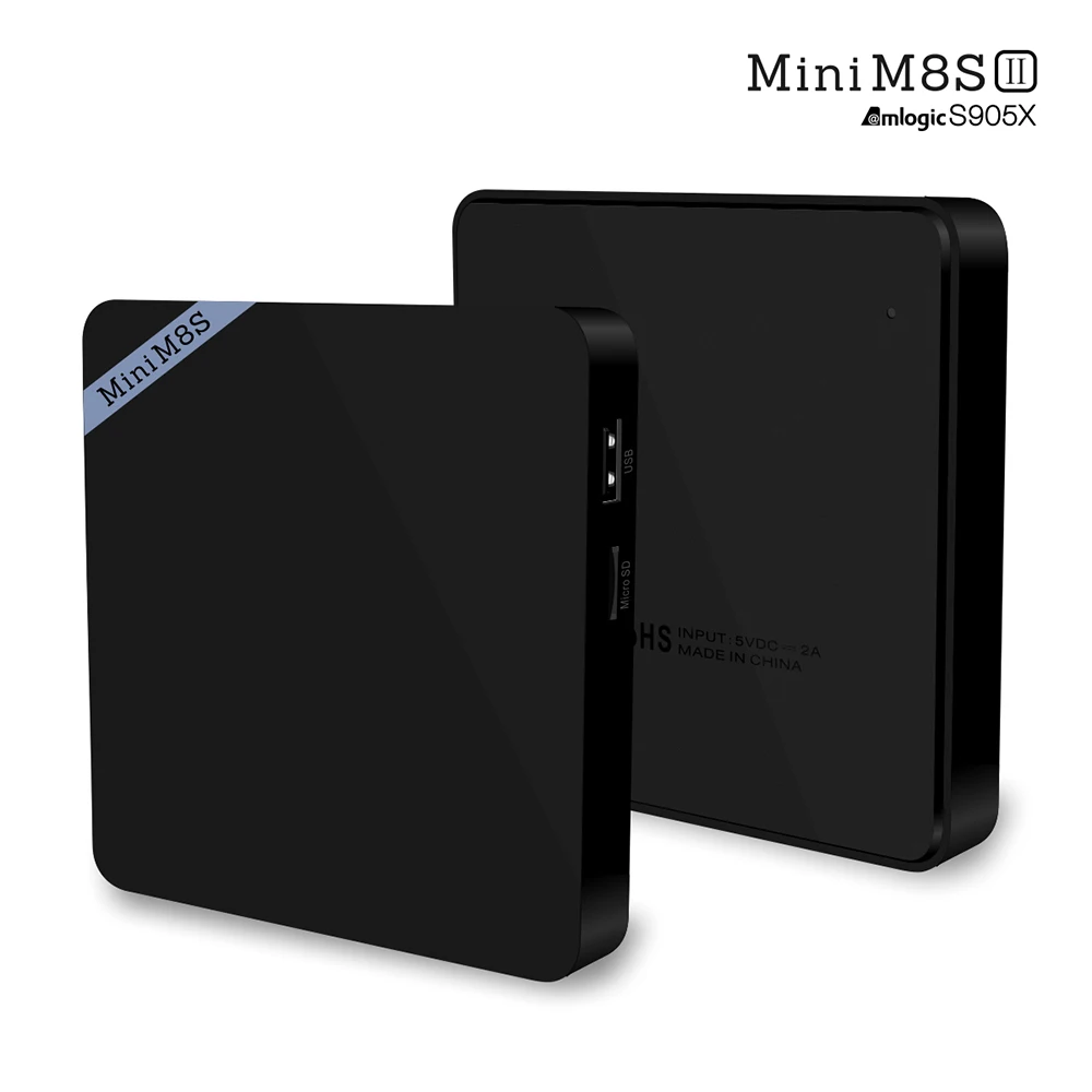 Мини M8S II 4 К ТВ Box Amlogic S905X ядра 64Bit Android 6.0 VP9 H.265 декодирования media player 1/ 2 ГБ