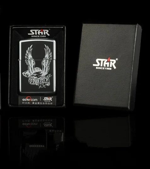 Лидер продаж из металла масло керосин легче с коробкой Для мужчин курить сигары