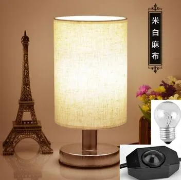 Adjustable brightnes Современные настольные лампы из ткани E27 Настольная лампа для студентов настольная лампа для спальни домашняя прикроватная лампа домашнее декоративное освещение - Цвет абажура: Adjustable brightnes