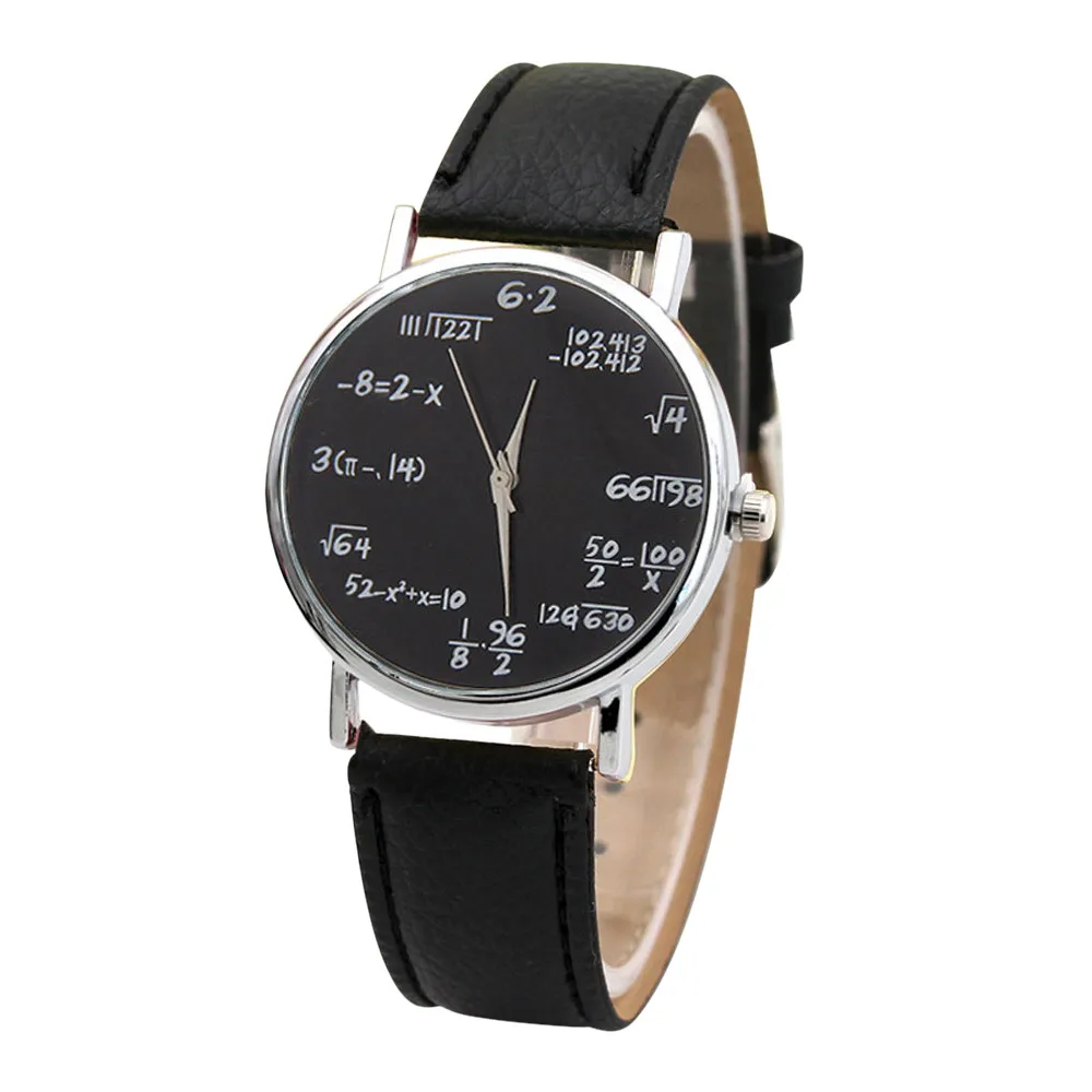 Женские часы новый дизайн модные математические уравнения шкала наручные