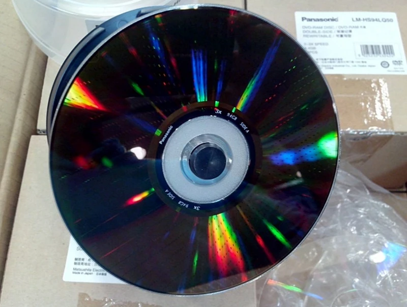 1 шт. Япония LM-HS94LQ50 Двусторонняя перезаписываемая DVD-RAM 2-3X скорость 9,4 ГБ(4.7GBx2) DVD пустой диск один чип deletable
