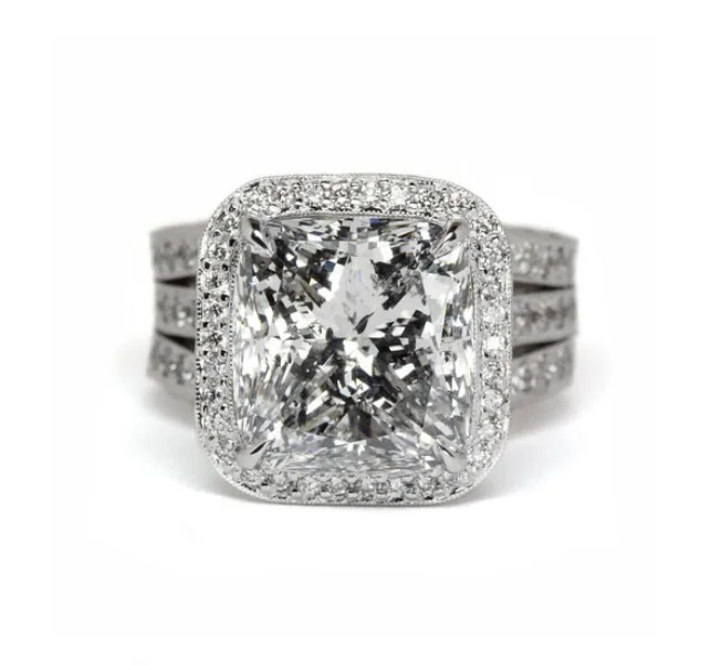 Женское кольцо обещания из серебра 925 пробы с фианитом