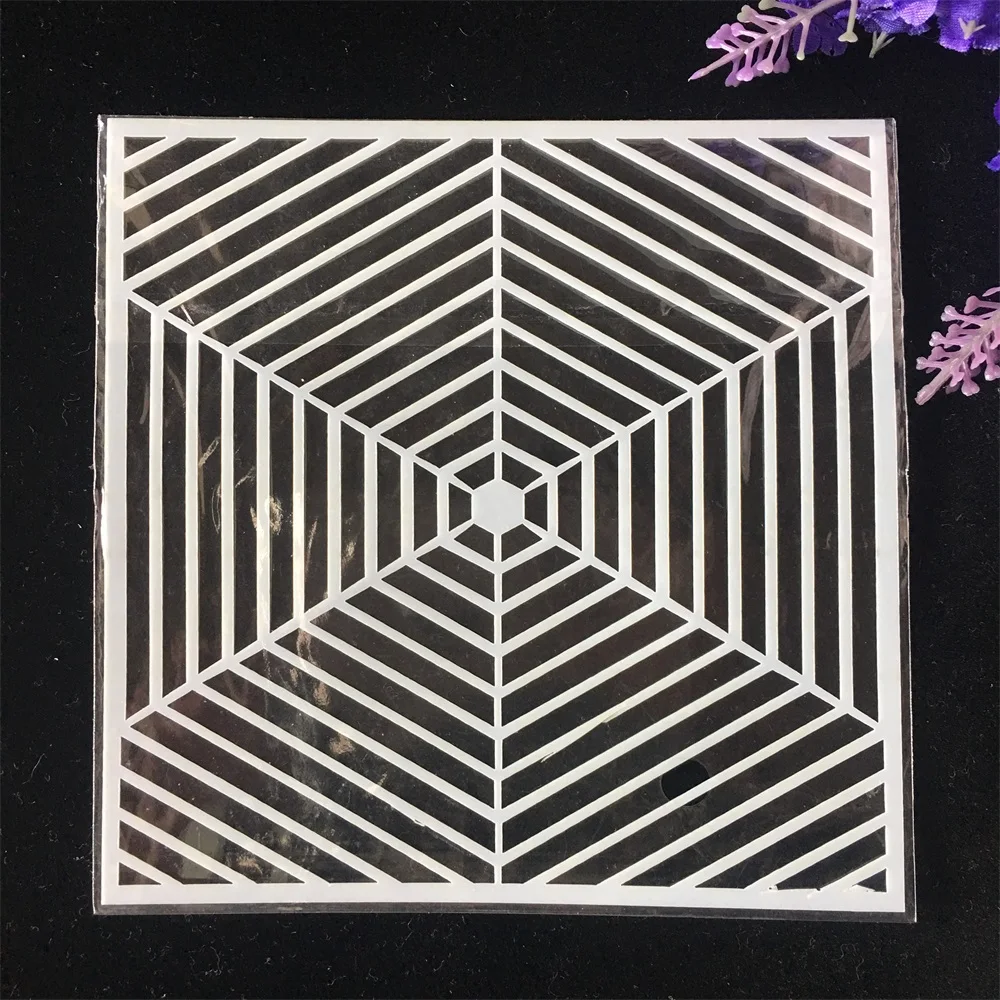 

1Pcs 13cm Geometry Hexgen DIY Craft Layering Stencils Wall Painting Scrapbooking Stamping Embossing Album Card Template