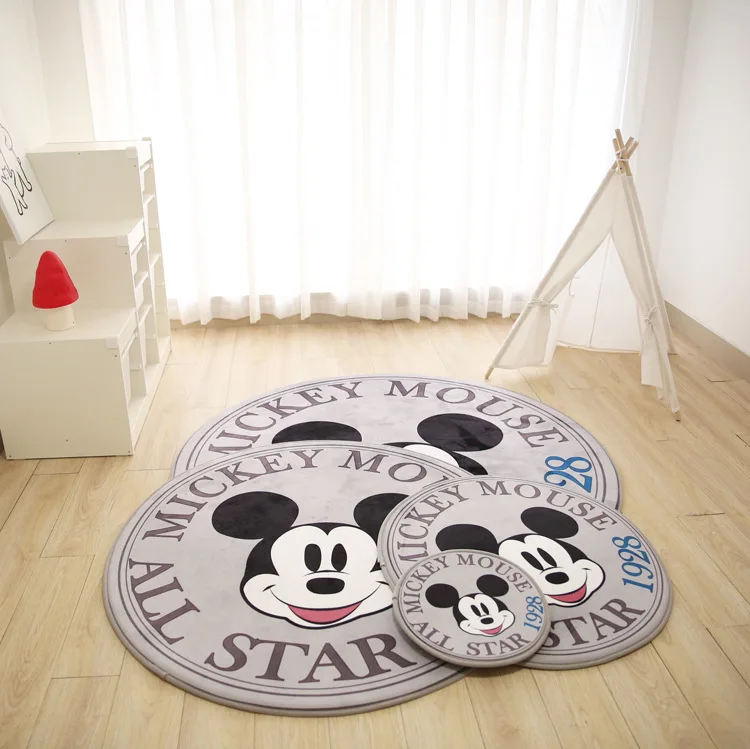 White Black Mickey Rug Children Baby boy girl Crawling Game Mat Carpet Indoor Cartoon Soft Four Season children Mat blanket gift