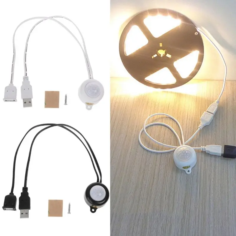 OOTDTY USB Светодиодная лента переключатель DC5-24V человеческого тела инфракрасный PIR