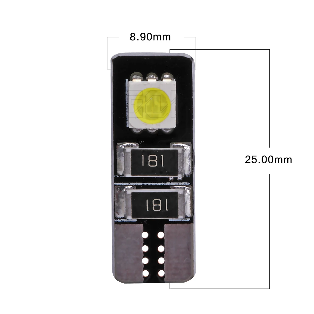 Горячая распродажа 50 шт./лот новая высокая яркость Canbus T10 led canbus W5w 2smd 5050