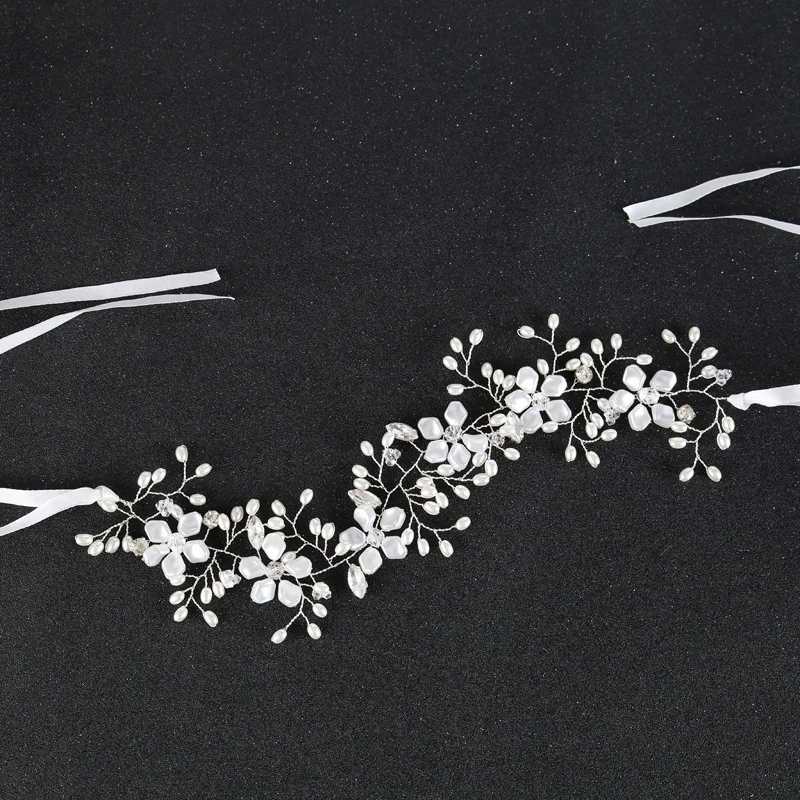 Ручная работа жемчужный цветок ободки Хрустальная тиара корона букет одежда для