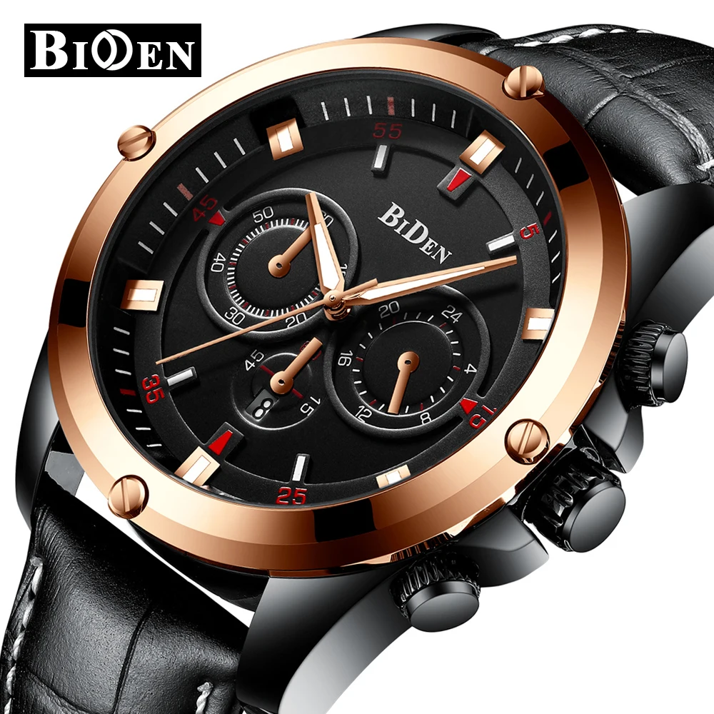 Новые мужские часы лучший бренд класса люкс золотые кварцевые наручные