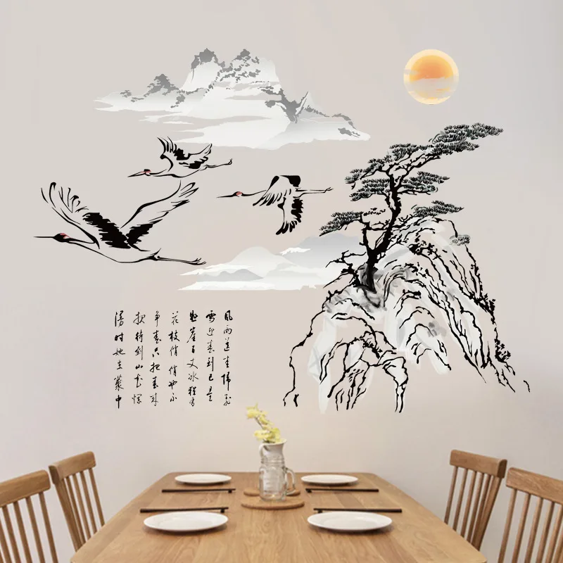 Фотообои с изображением Белого журавля|Наклейки на стену| |