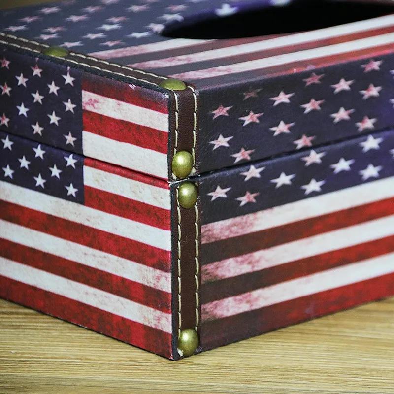 Коробка для салфеток прямоугольная домашнего декора в стиле ретро автомобильных