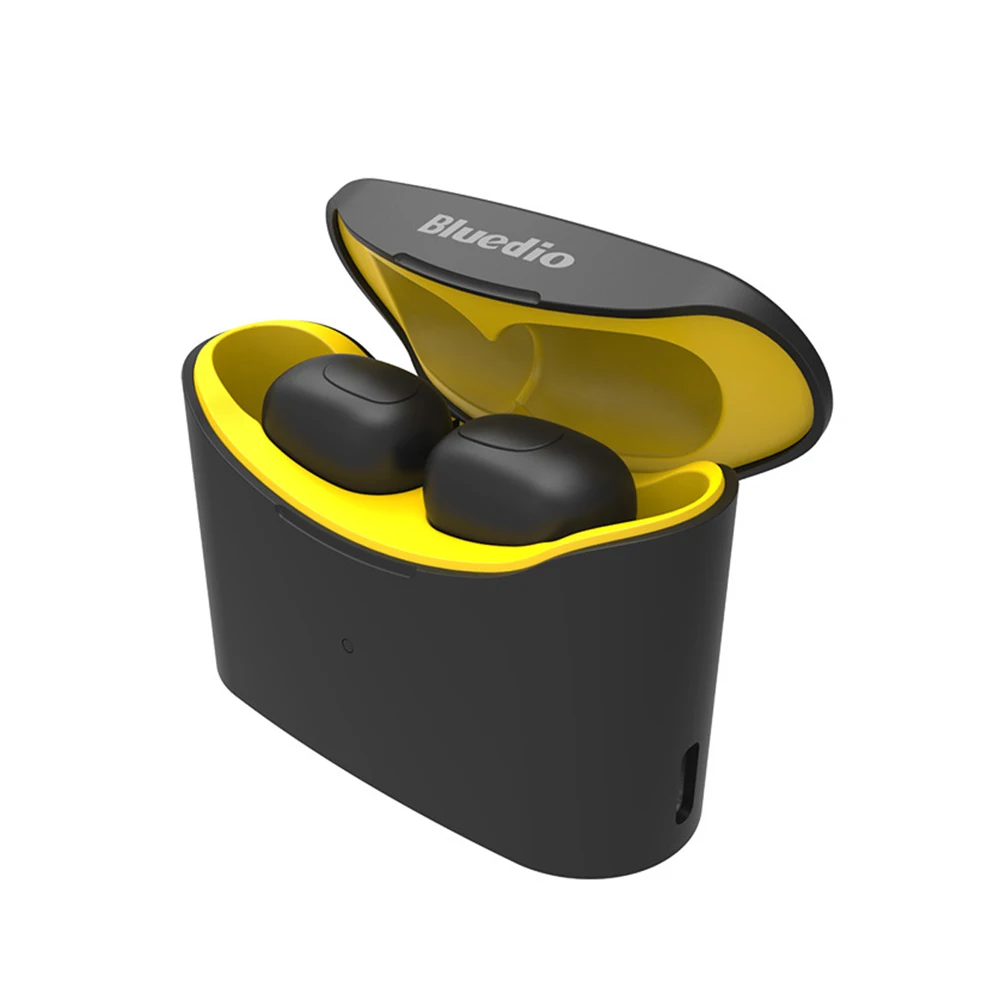 Цвет: желтый Bluedio T-Elf Bluetooth 5,0 беспроводной спортивный телефон игра HiFi наушники-вкладыши с зарядным устройством - Цвет: Цвет: желтый