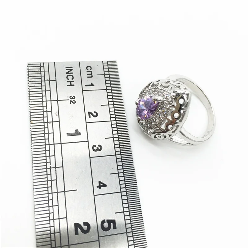 Женский комплект из колье и сердца серебра 925 пробы|jewelry sets|jewelry sets purpleearrings for women ring