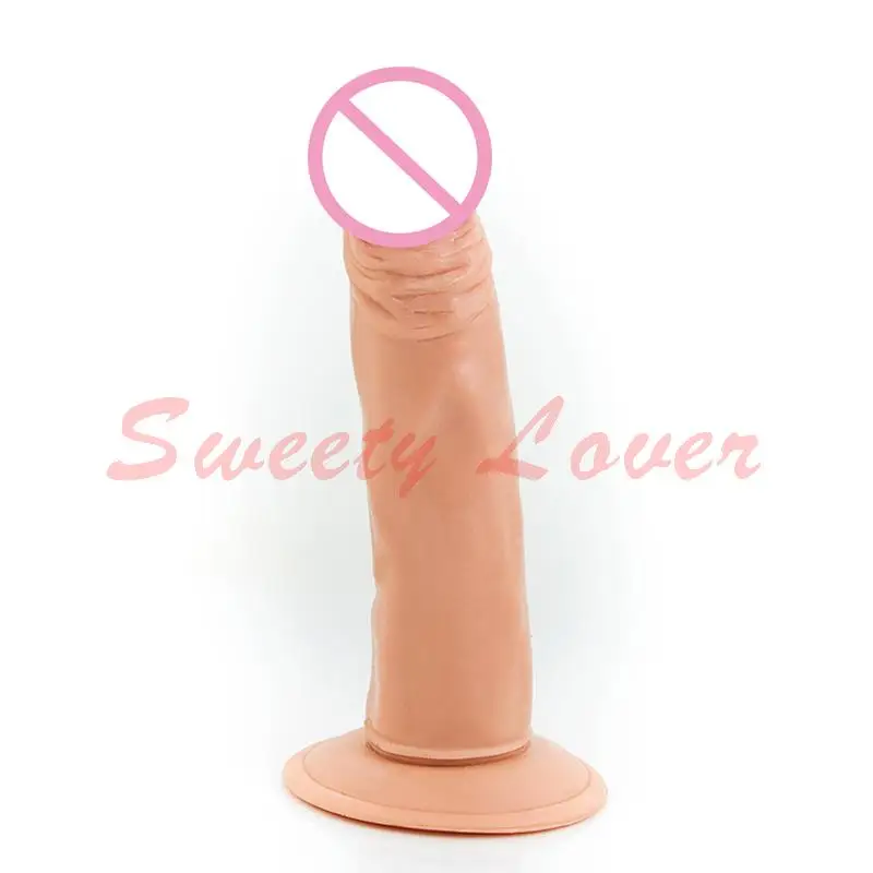 Дешево! Секс Продукты реалистичный пенис 8 дюймов Большой член настоящая кожа