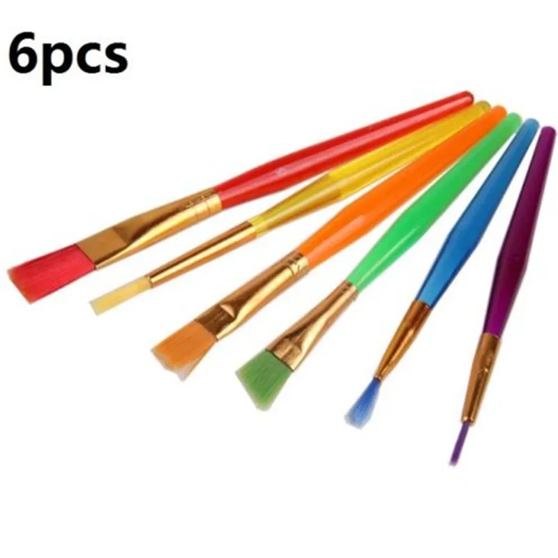 EatingBiting (R) 6x нейлон волос Краски кисть кисти художника акварель масло акрил ing | Дом