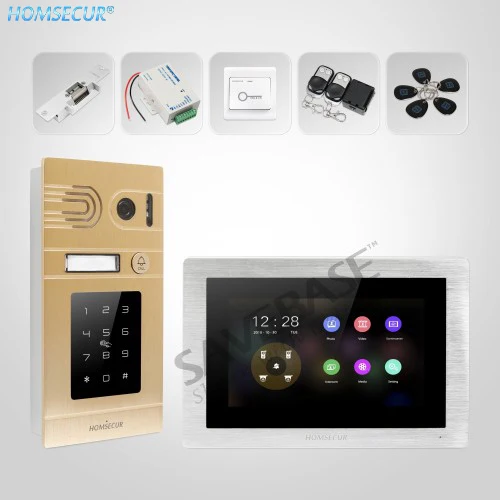 HOMSECUR 7 &quotПроводной Видео дверной вход телефонная система вызова Электрический