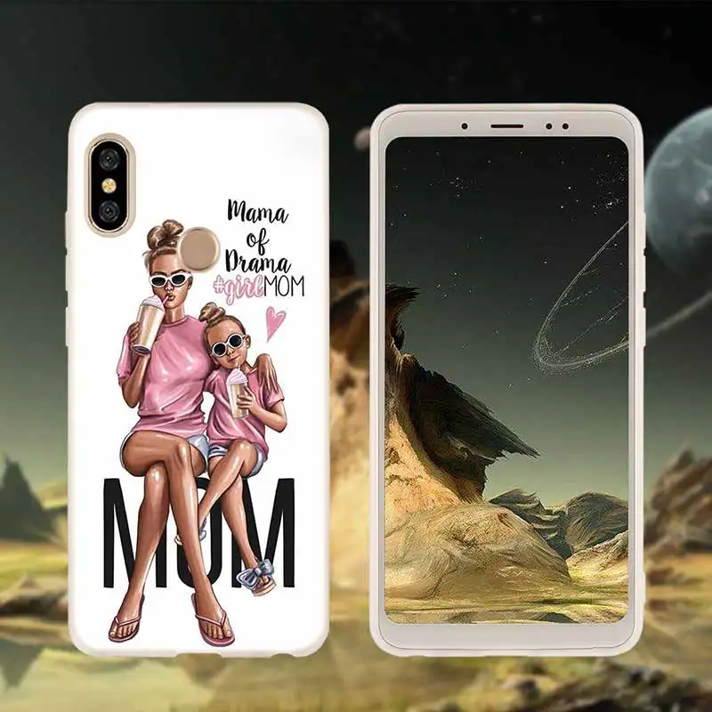 as the picture 07 Мягкий силиконовый чехол для телефона из ТПУ для Xiaomi Redmi 4X 4a 5 Plus 5a S2 6a 6 Note 8 7 5 6 4 5a Pro коричневая шерсть для мамы и дочки - Цвет: as the picture 07
