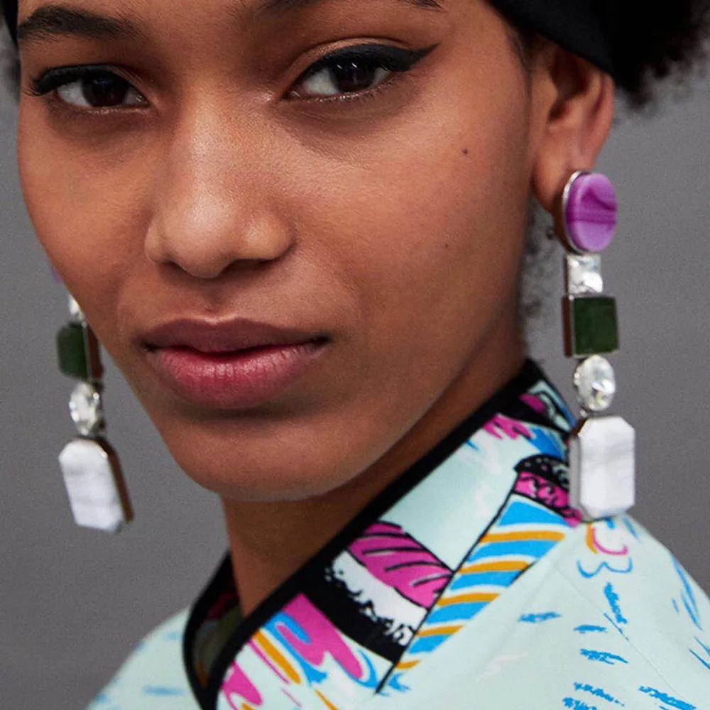 Европа и США новый сплав яркий цвет мода уникальная личность серьги