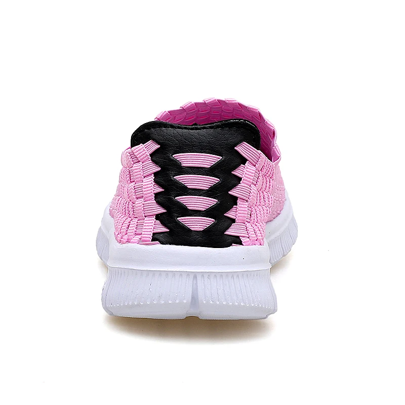 Туфли женские однотонные на плоской подошве повседневные плетеные лоферы без