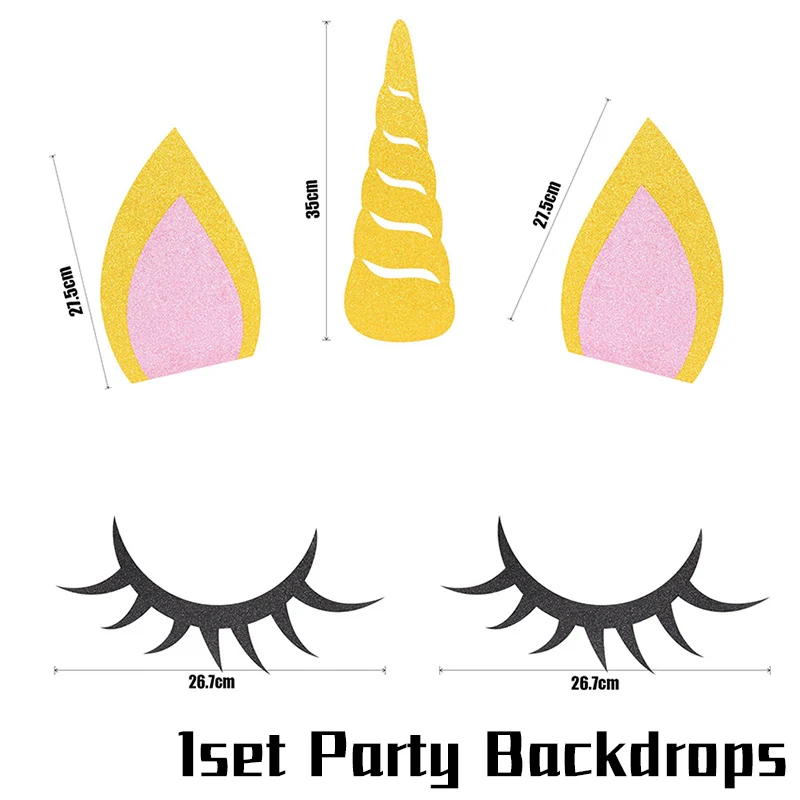1set Party Backdrop Девочка День рождения Розовый Единорог бумажная салфетка под тарелку кружку одноразовые наборы посуды детский душ 1 для празднования первого дня рождения - Цвет: 1set Party Backdrop