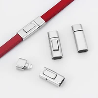 5pcs long flat bayonet clasp fit 105mm flat leather cord bracelet necklace jewelry making material 3112mm