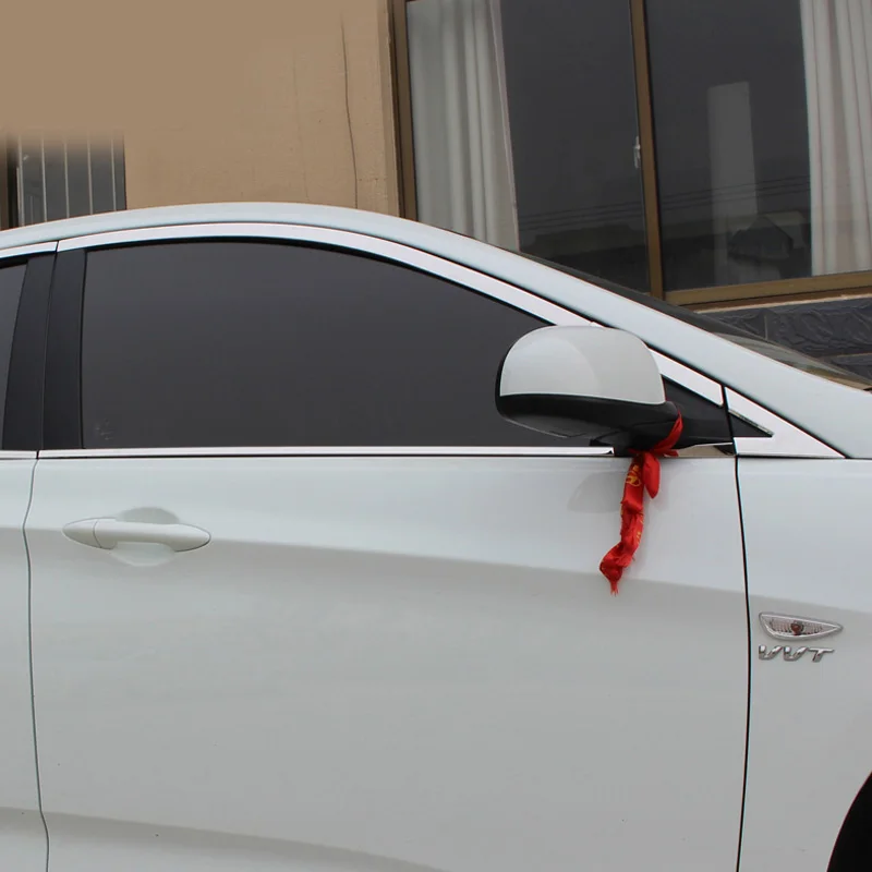 Vtear хром хендай солярис для hyundai Solaris оконная отделка крышка наружный корпус украшения хром автомобиль-Стайлинг продукты аксессуар часть 2010