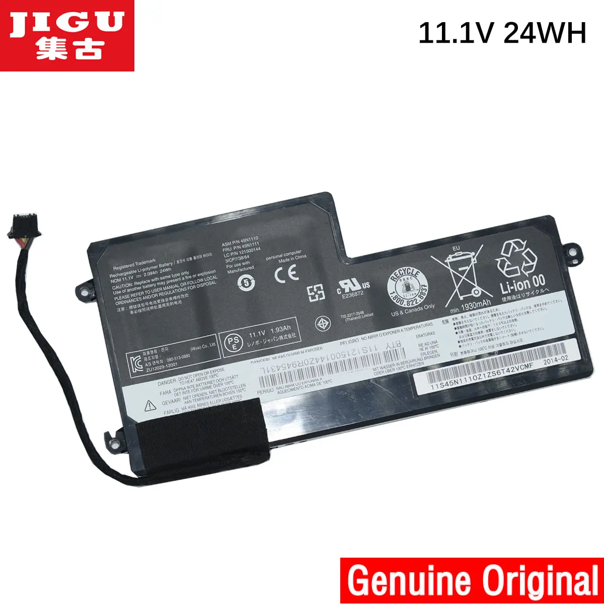 

JIGU 45N1108 45N1109 45N1110 45N1111 Original Laptop Battery For Lenovo ThinkPad X230s X240s K2450 S440 S540 T440 T440S