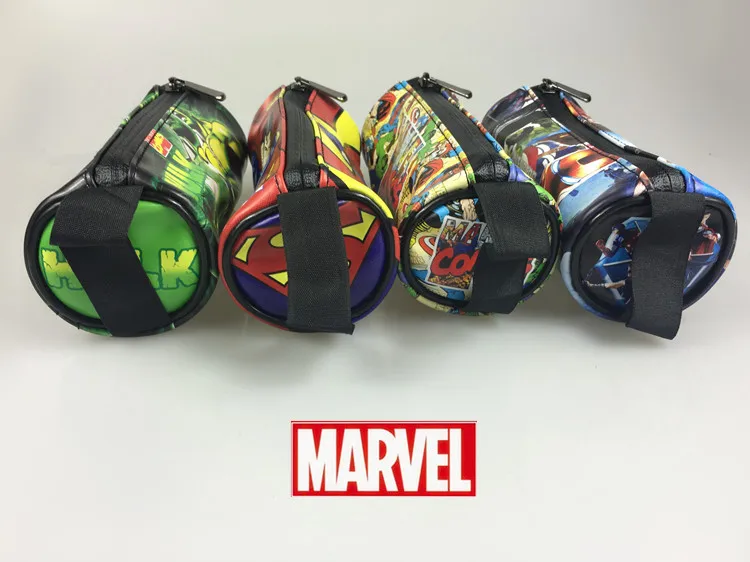 Marvel Comics Канцтовары пенал Супермен Бэтмен Капитан Америка Человек-паук Железный человек Дэдпул Длинные молнии ручка кошельки