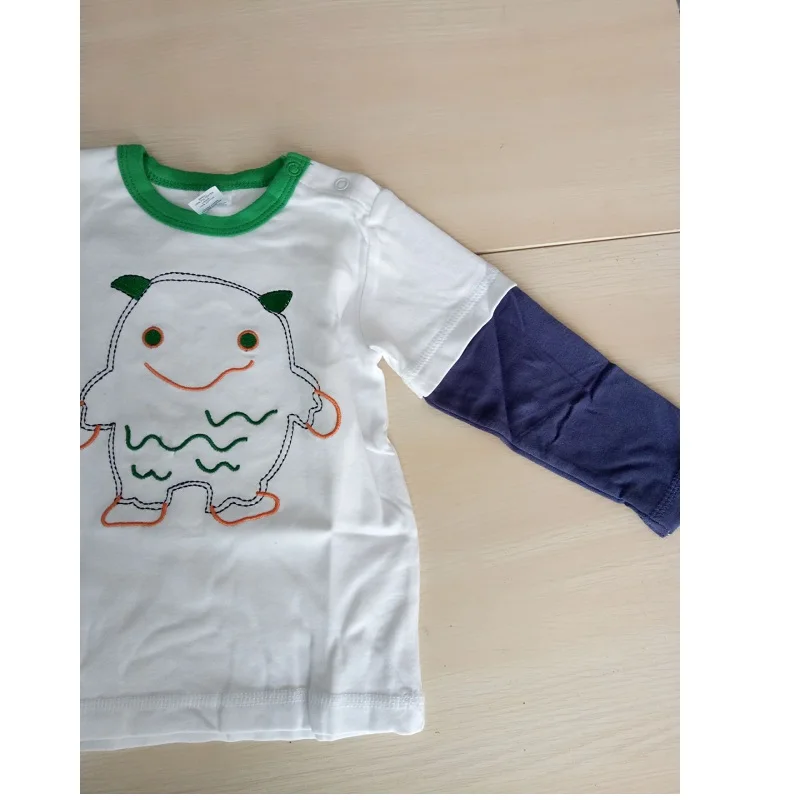 2017 Весенняя футболка для маленьких мальчиков с изображением монстра Детские