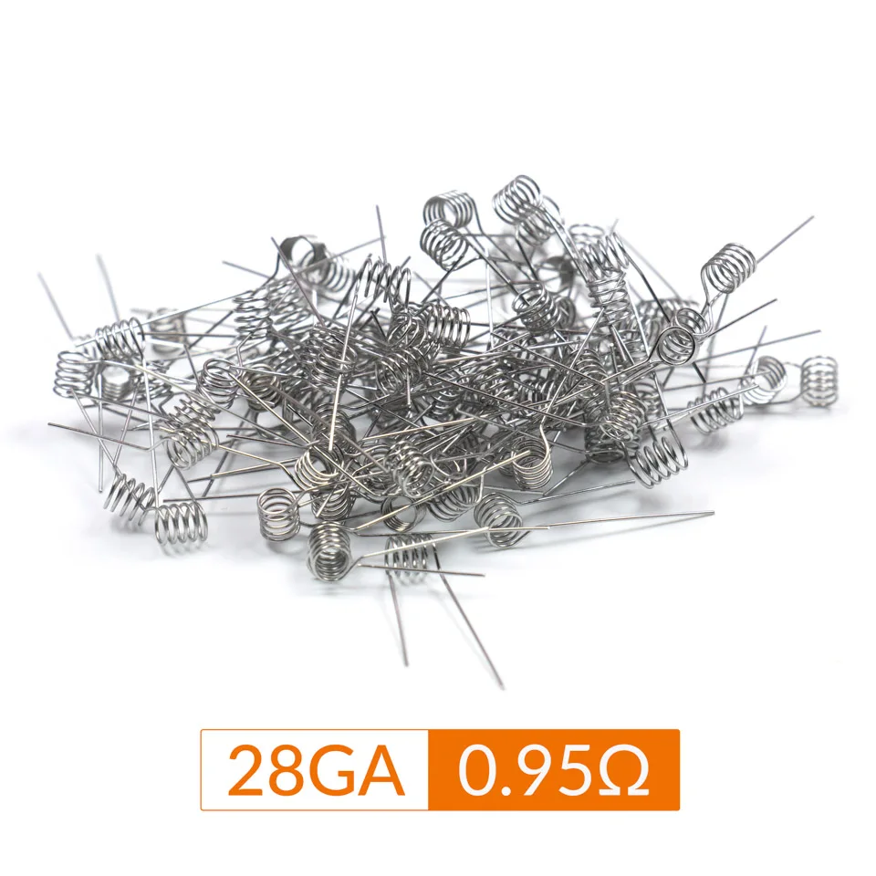 A1 28GA 100pcs Volcanee 100 шт./упак. A1 SS316 Ni80 катушки провода свертываясь спиралью готовые катушки сопротивления, 22, 24, 26 28 30GA нагревательная катушка проволоки для Vape электронная сигарета - Цвет: A1 28GA 100pcs