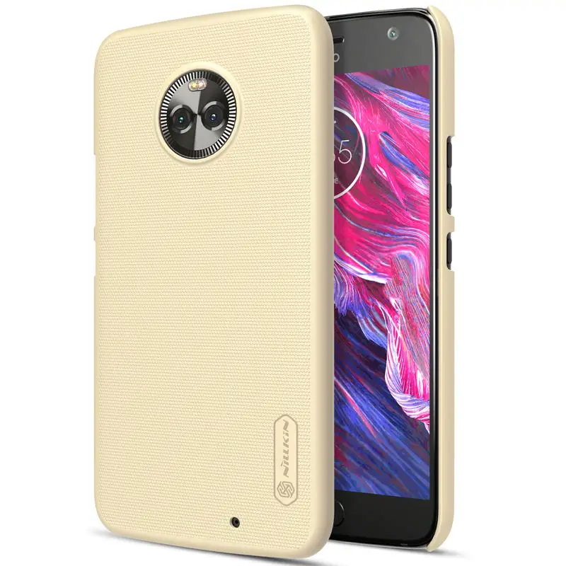 Золотой 10 шт./лот Nillkin супер матовый защитный чехол для Motorola Moto X4 жесткая задняя крышка из ПК чехол для Moto X 4 Чехол 5,2 дюймов - Цвет: Золотой