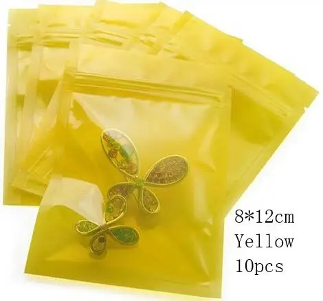 s clearyellow ziploc 10 шт. DIY ремесло инструмент лазер пузырь мешок ручной работы голографический декор смола ювелирные изделия прозрачный карамельный цвет Упаковка Сумки Kawaii Arts - Цвет: s clearyellow ziploc