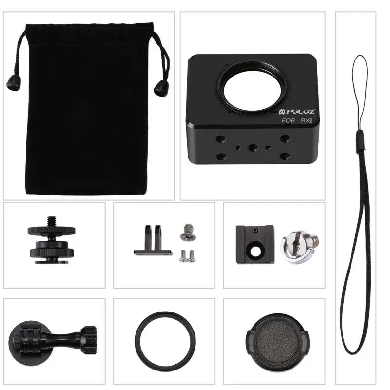 Защитный чехол PULUZ из алюминиевого сплава + 37 мм УФ-объектив для Sony RX0 | Электроника