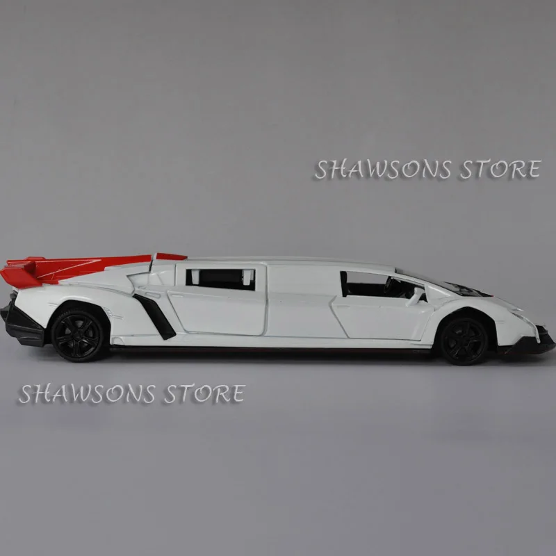 1:32 литая модель автомобиля игрушки тянущийся лимузин Lamborghin Veneno со звуком