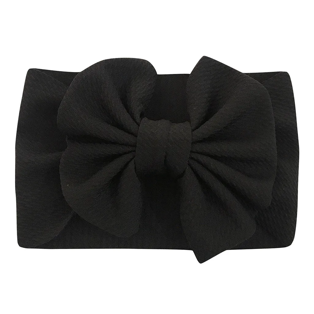 Детские милые унисекс волосы мяч Твердый эластичный ободок большой бант дизайн