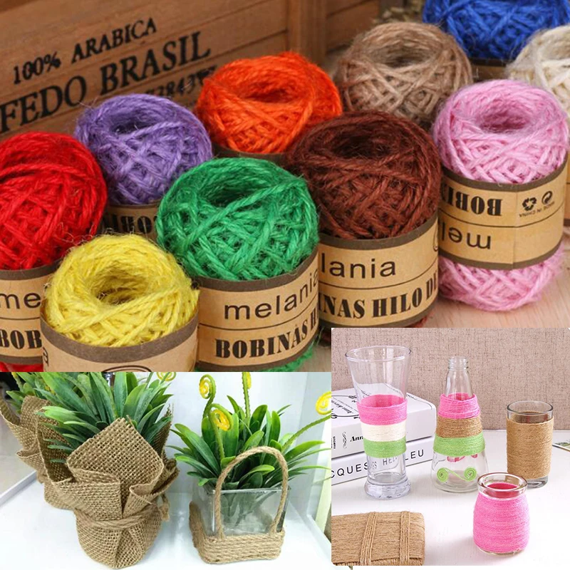 Веревка из пеньковой шпагаты 10 м/рулон фотообои Подарочная коробка материал для