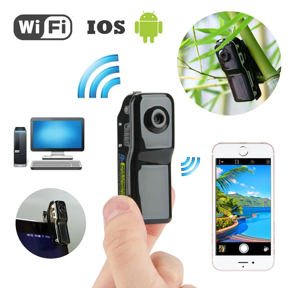 ET MD81 мини беспроводная камера Поддержка Android IOS WiFi видеокамера Запись видео микро камера для смартфона планшета ПК мониторинг