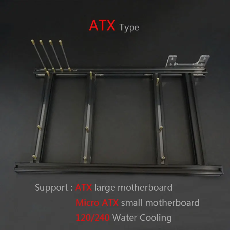 Новый алюминиевый чехол для компьютера MINI M ATX серебристый Вертикальный