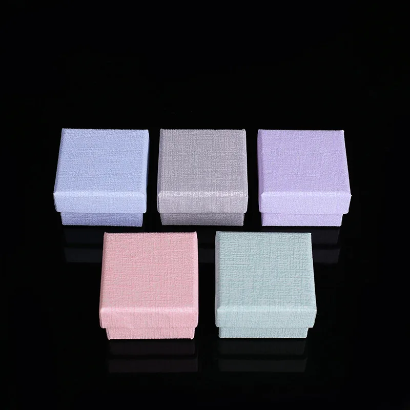 20 шт./лот 5x5x3 5 см крафт-бумага карамельных цветов коробки для рукоделия кольцо