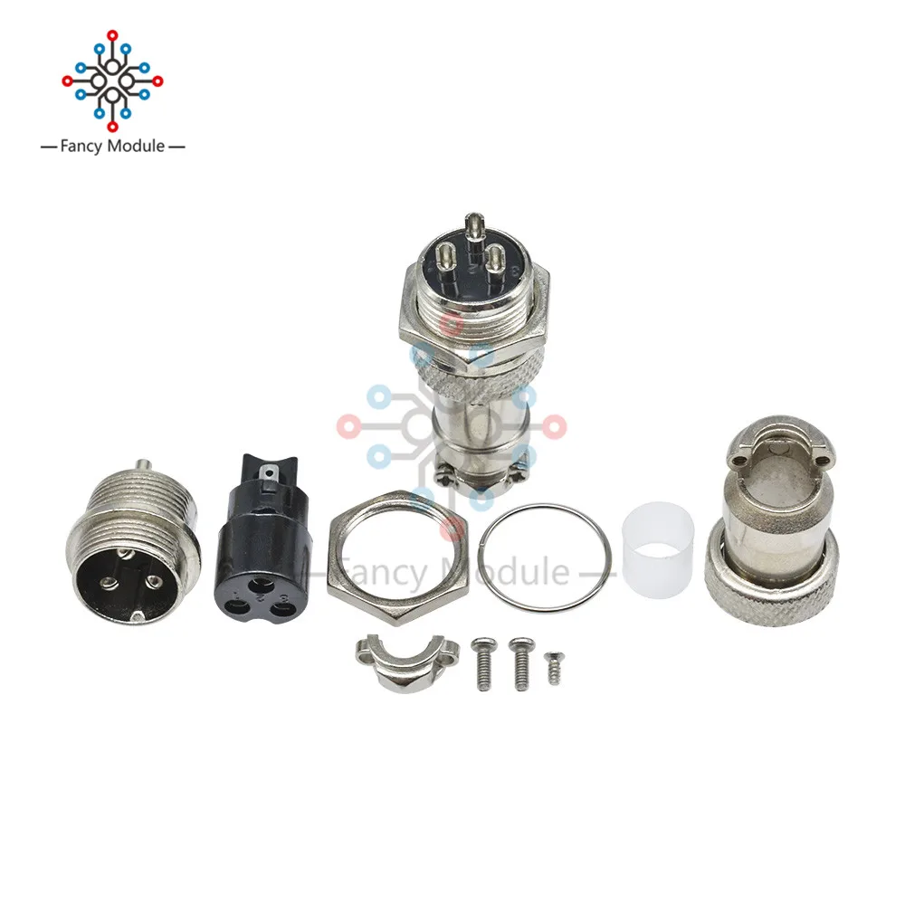 1 комплект GX16 16 мм 2/3/4/5/6/7/8/9/10Pin Штекерный разъем панели круговой авиационный