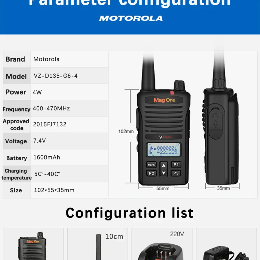 Motorola Vertex Стандартный VZ-D135 рация 128 каналов двухстороннее радио частота УВЧ портативное Любительское радио HF Transceive
