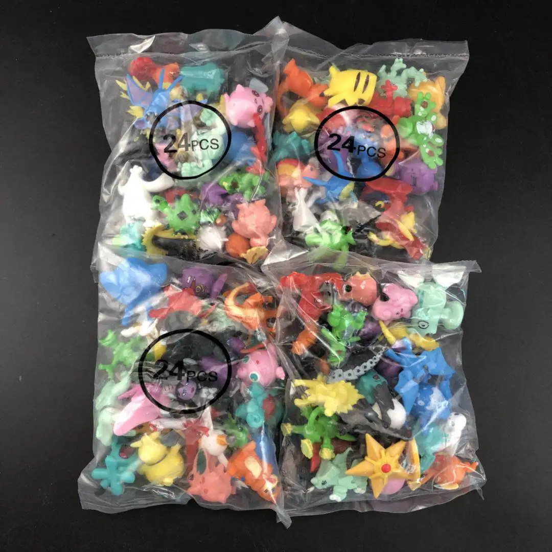 96pcs figures Высокое качество 7 см мяч эльфа с 2,5-3 см Покемоны Фигурки игрушки могут мечта спальня мебель для детей подарок - Цвет: 96pcs figures