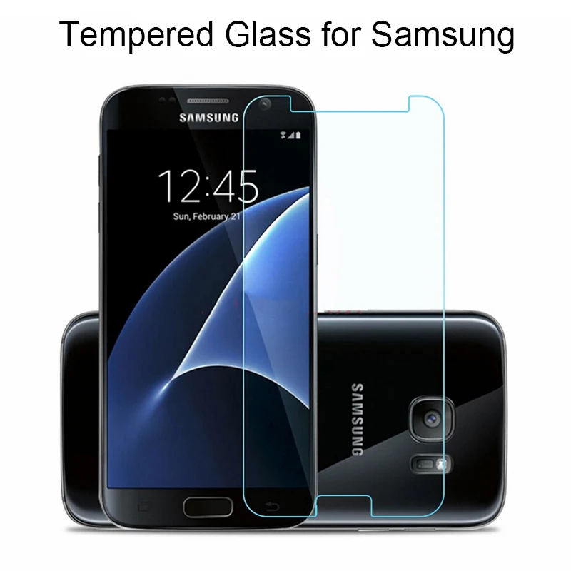 HD прозрачное закаленное стекло для Samsung Galaxy S6 Чехол телефона Защитное переднего