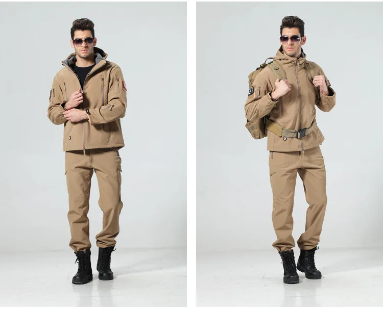 Мужская Военная тактическая куртка + штаны TAD водонепроницаемая ветрозащитная